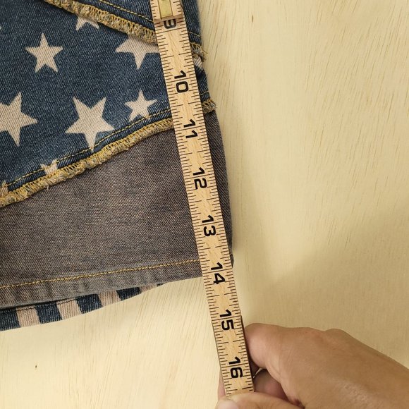 Stars and Stripes Jean Denim Shorts - 5/6 - Picture 8 of 11